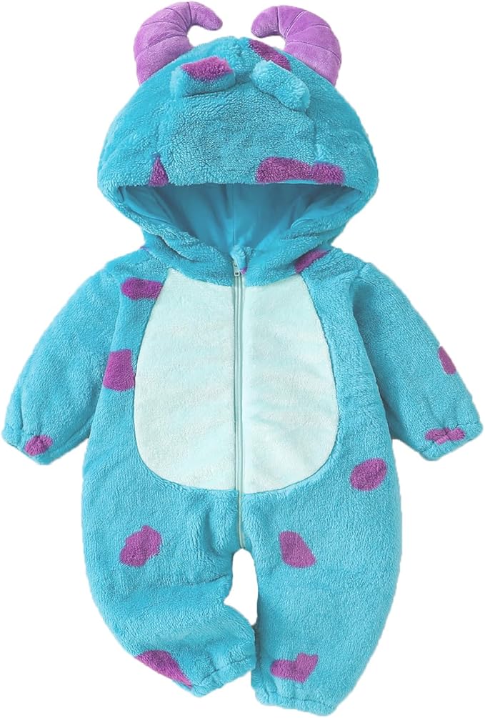 image of blue monster onesie for a child