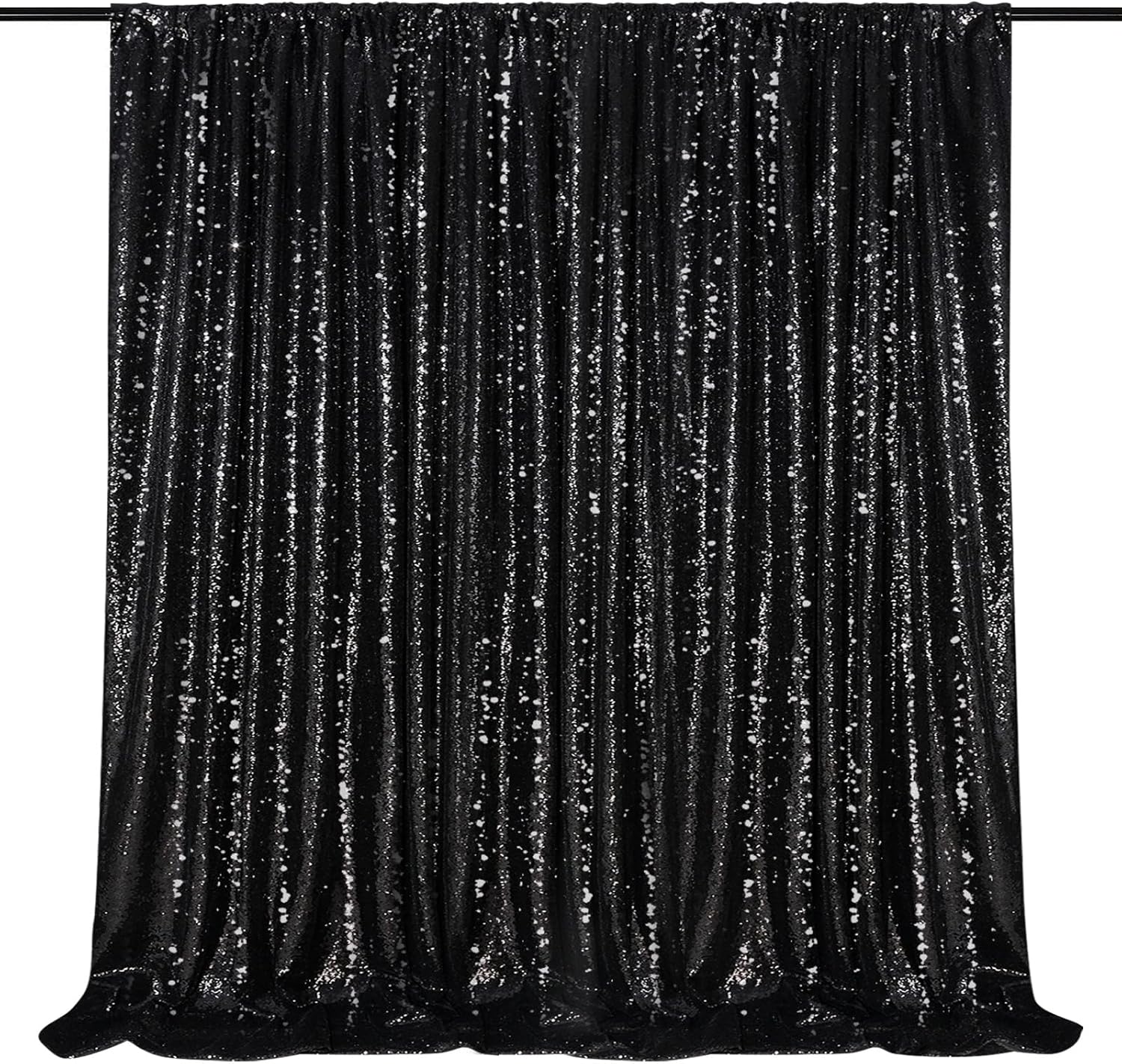 image of black sequined photo backdrop