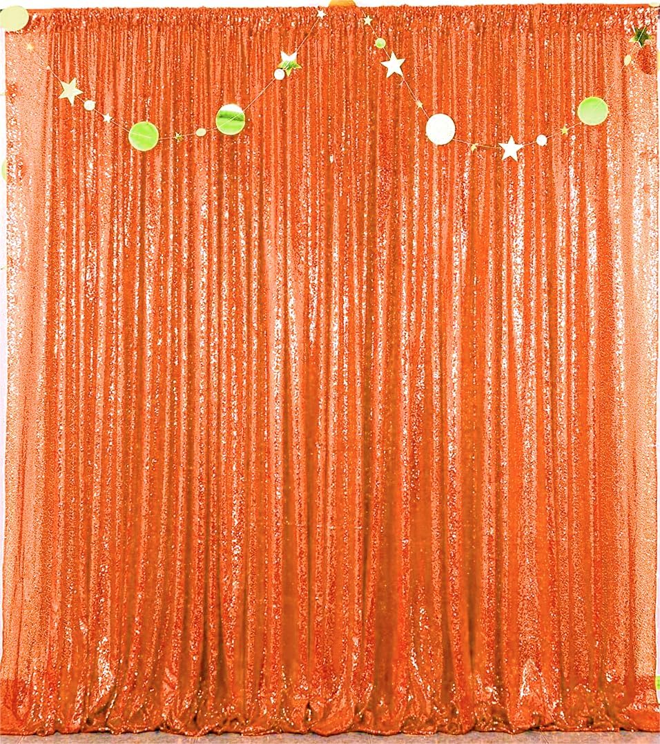 image of orange sequined photo backdrop