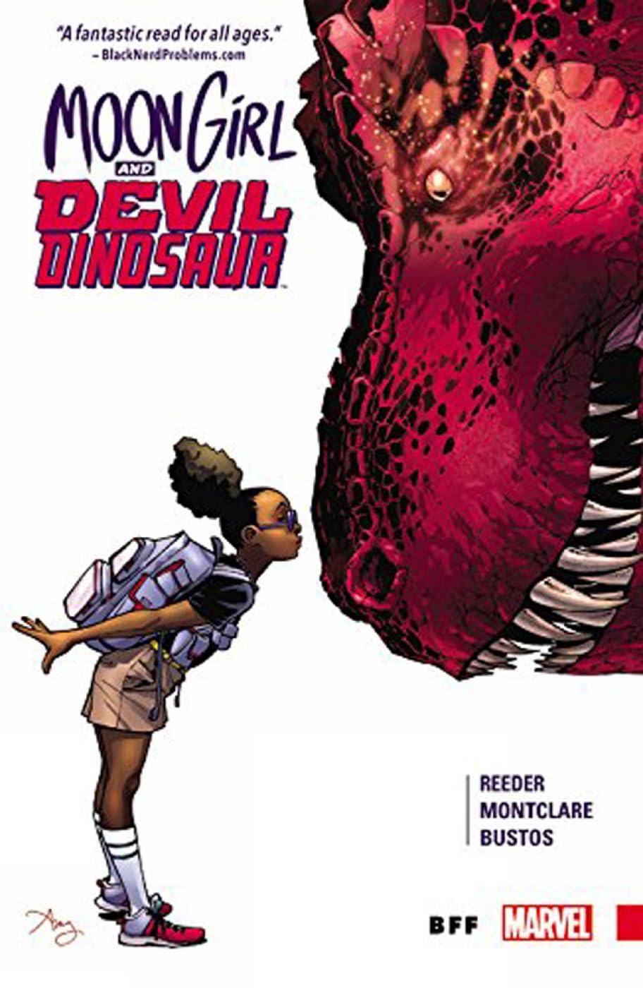 Book cover for "Moon Girl and Devil Dinosaur"