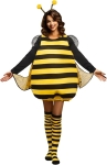 image of woman wearing a yellow and black bee costume