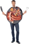 image of man wearing a grill costume holding a spatula and tongs