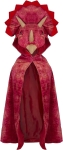 image of red Triceratops cape for child dress-up