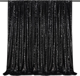 image of black sequined photo backdrop