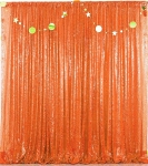 image of orange sequined photo backdrop