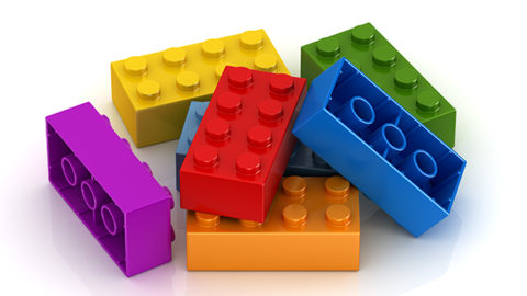 Lego blocks in a small pile