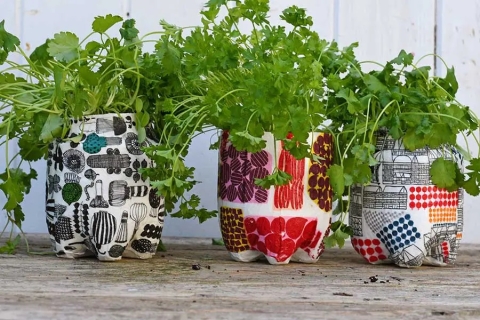 decoupage planters