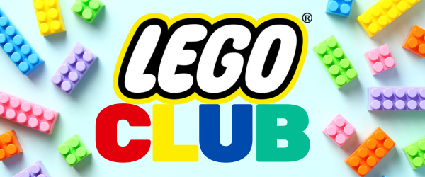 Brightly colored Lego bricks with text "Lego Club"