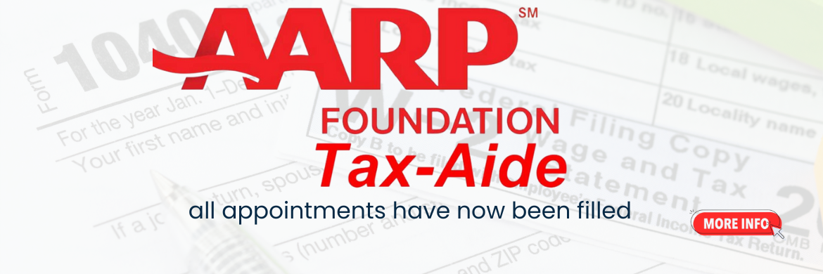 AARP Foundation Tax-Aide, Tax assistance at the New Berlin Public Library, all appointments have now been filled